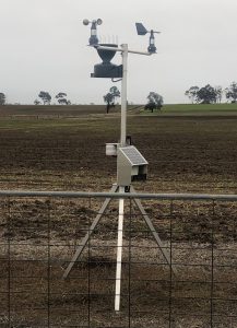 Cropping Weather Station installed without a soil moisture probe in this example